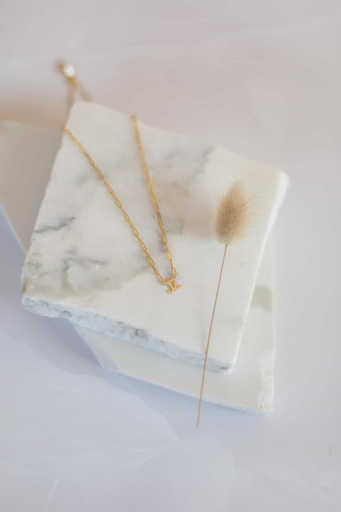 Initial Dainty Paperclip Chain