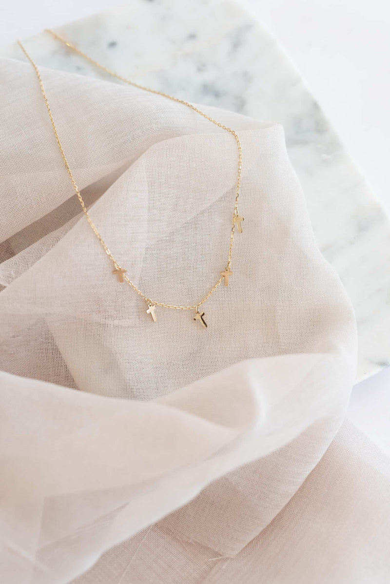Mini Multi Cross Necklace