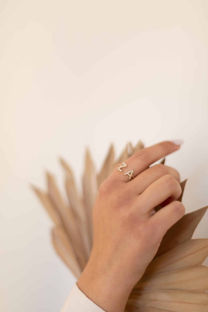 Diamond Initial Ring