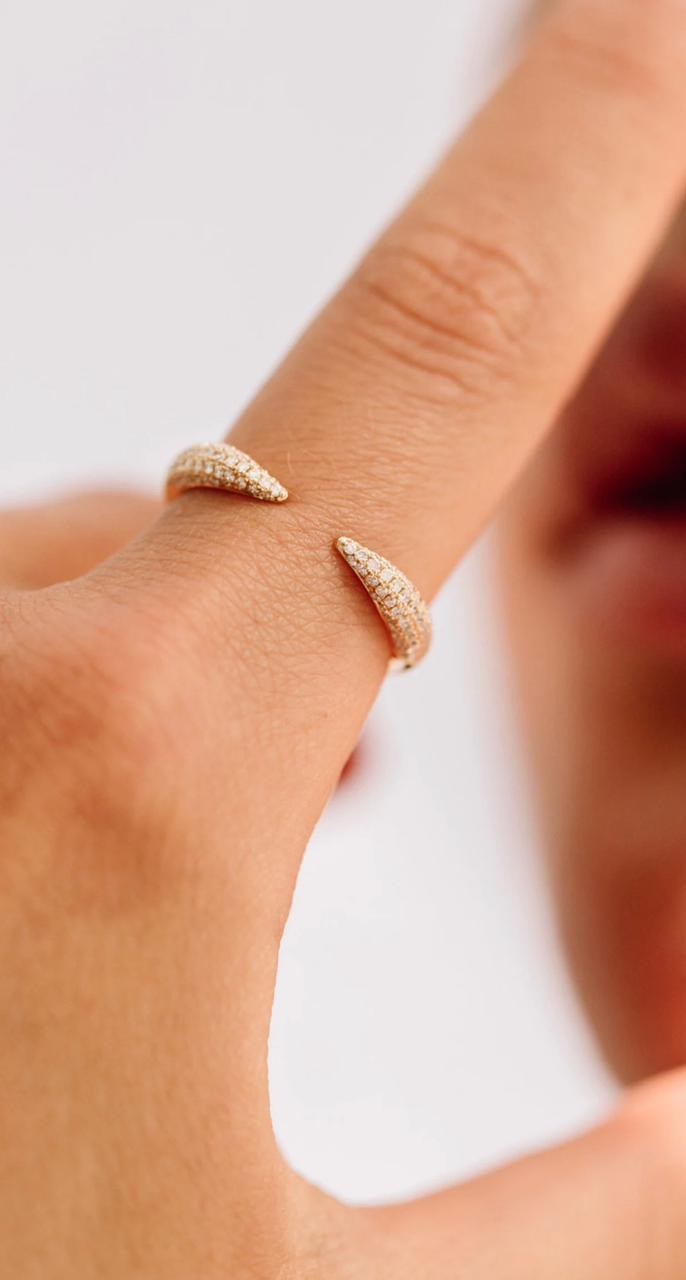 Diamond Pave Claw Ring
