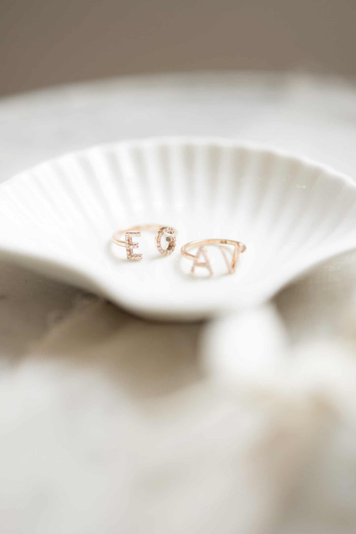 Diamond Initial Ring