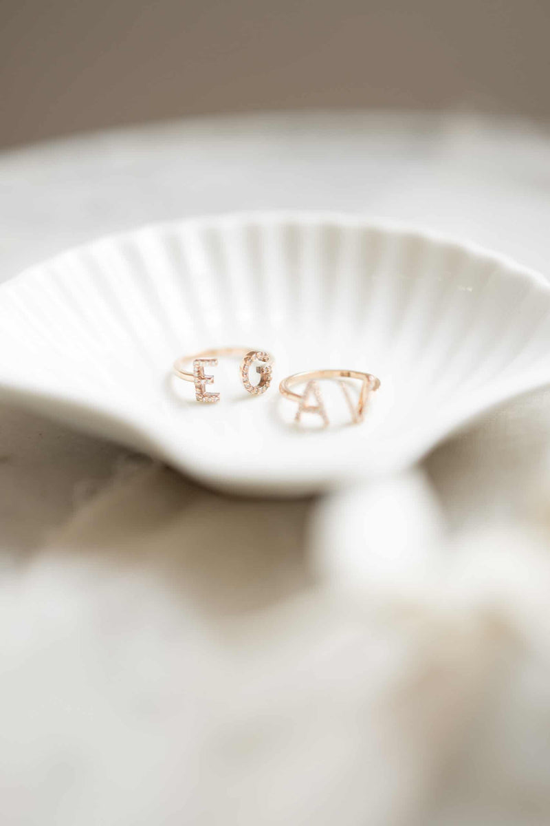Diamond Initial Ring