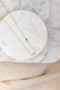 Evil Eye & Cross Necklace