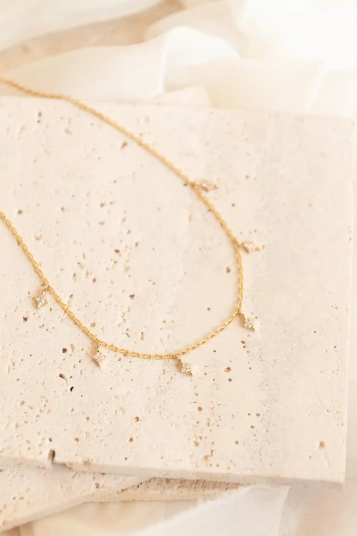 Floating Kite Diamond Drop Necklace