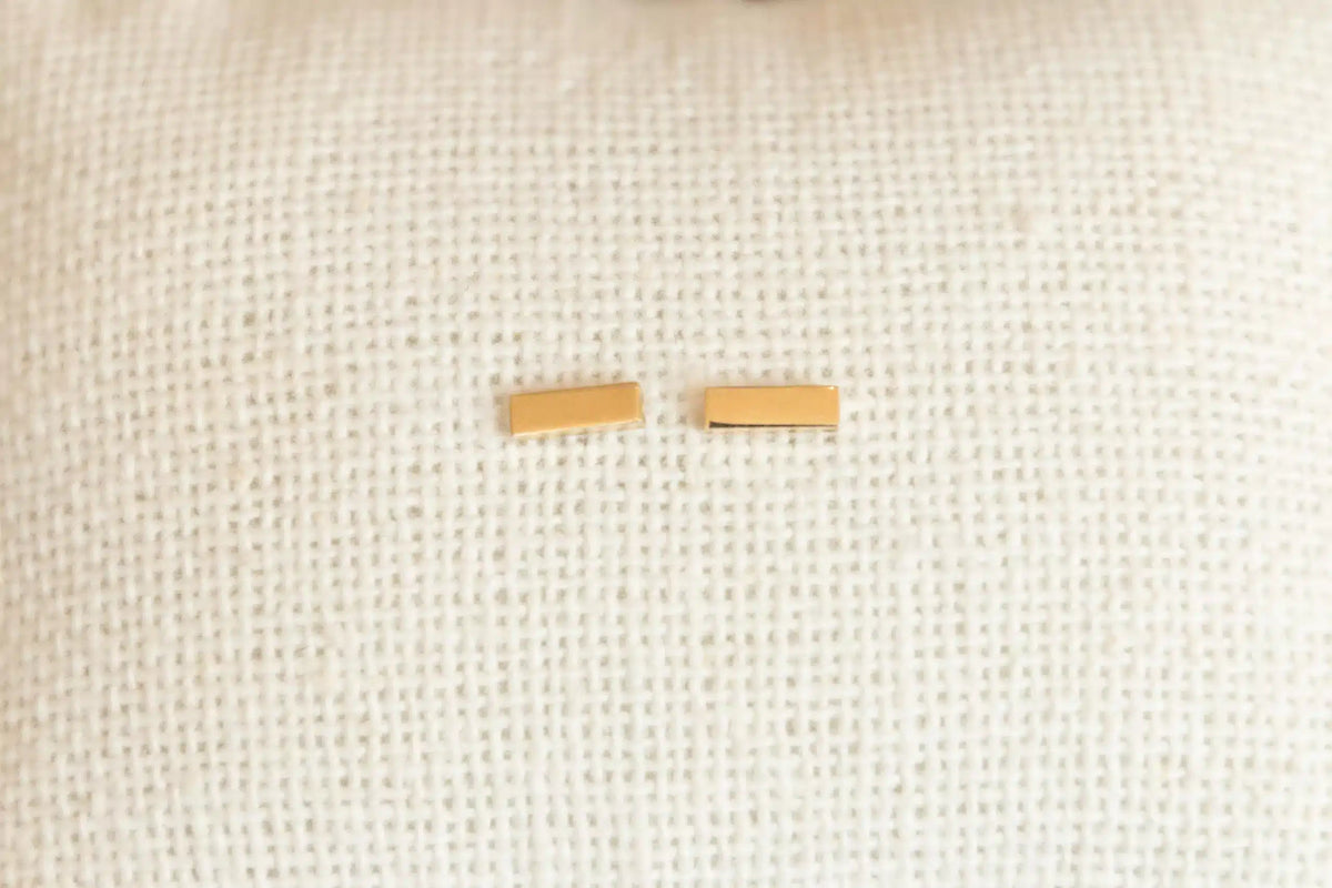 Gold Bar Studs