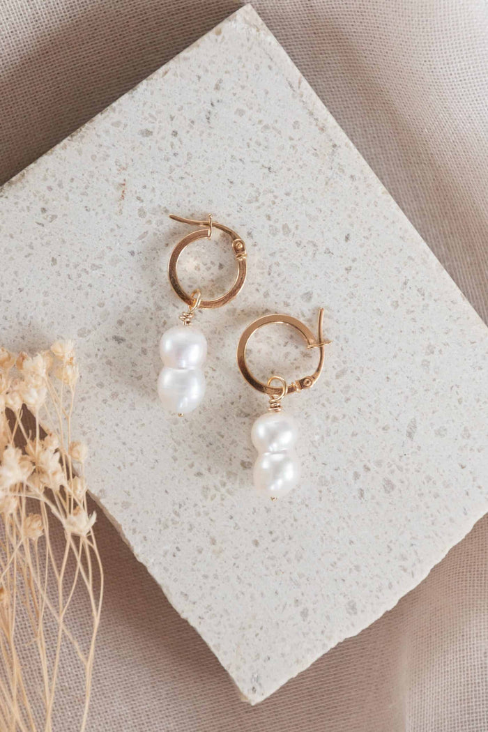 Charmed Huggie Pearl Charms