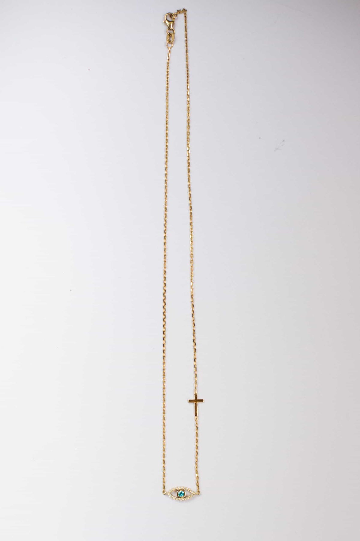 Evil Eye & Cross Necklace