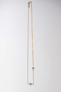 Evil Eye & Cross Necklace
