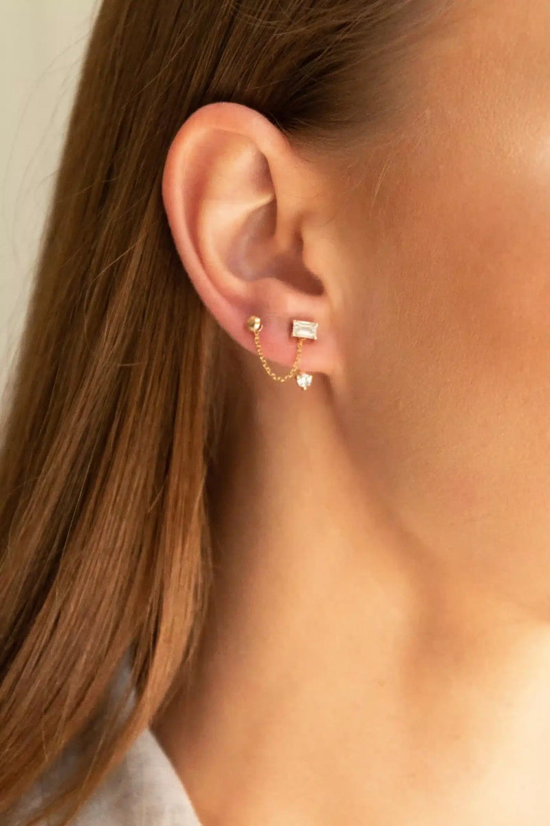 Floating Solitaire Ear Bar