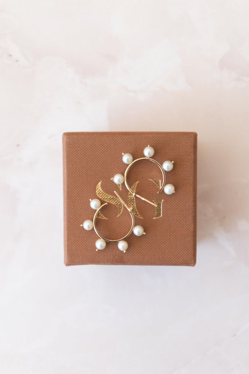 Florence Pearl Hoops