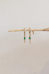 Ivy Diamond & Emerald Hoops