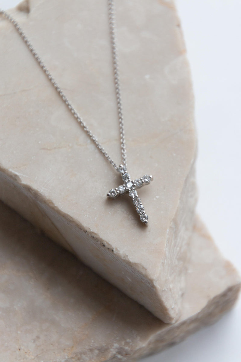 Small Grace Diamond Cross Necklace