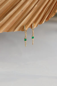 Ivy Diamond & Emerald Hoops