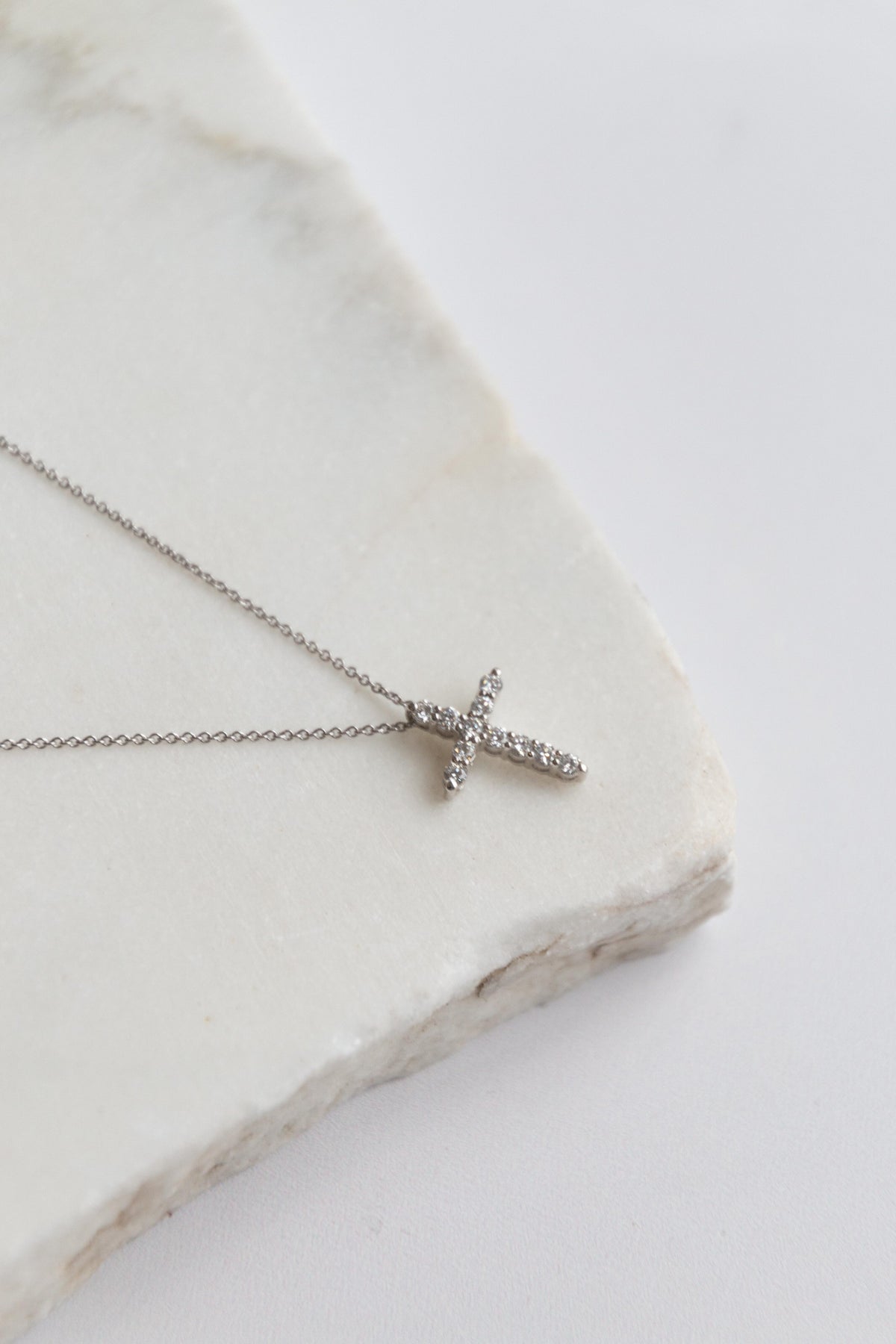 Small Grace Diamond Cross Necklace