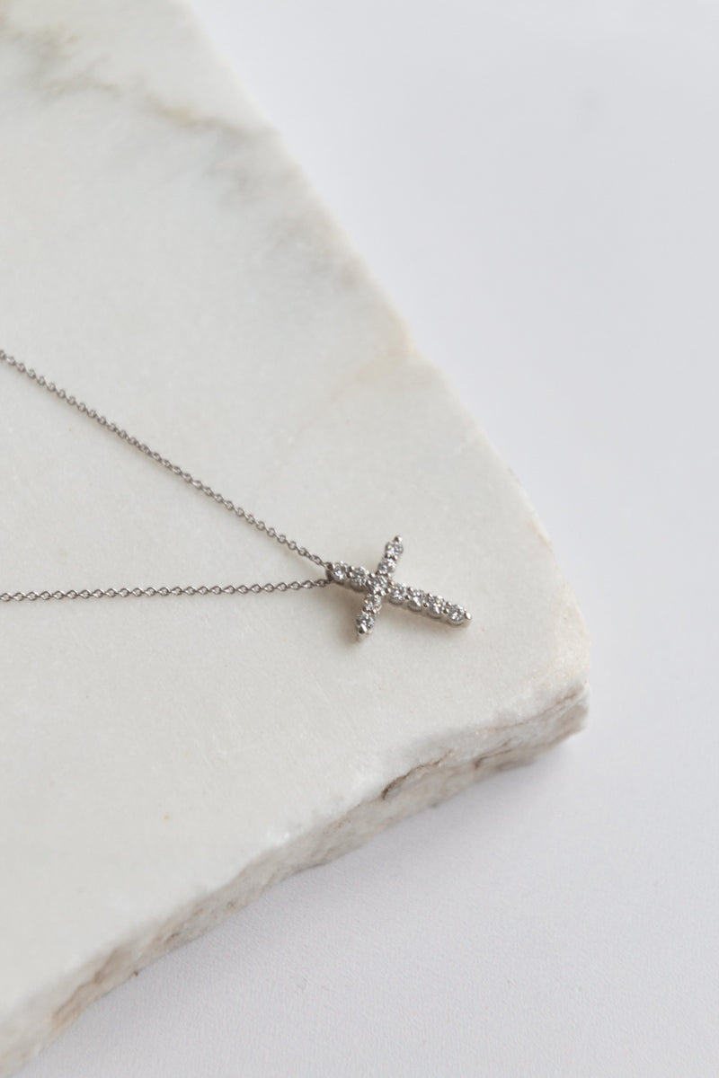 Small Grace Diamond Cross Necklace