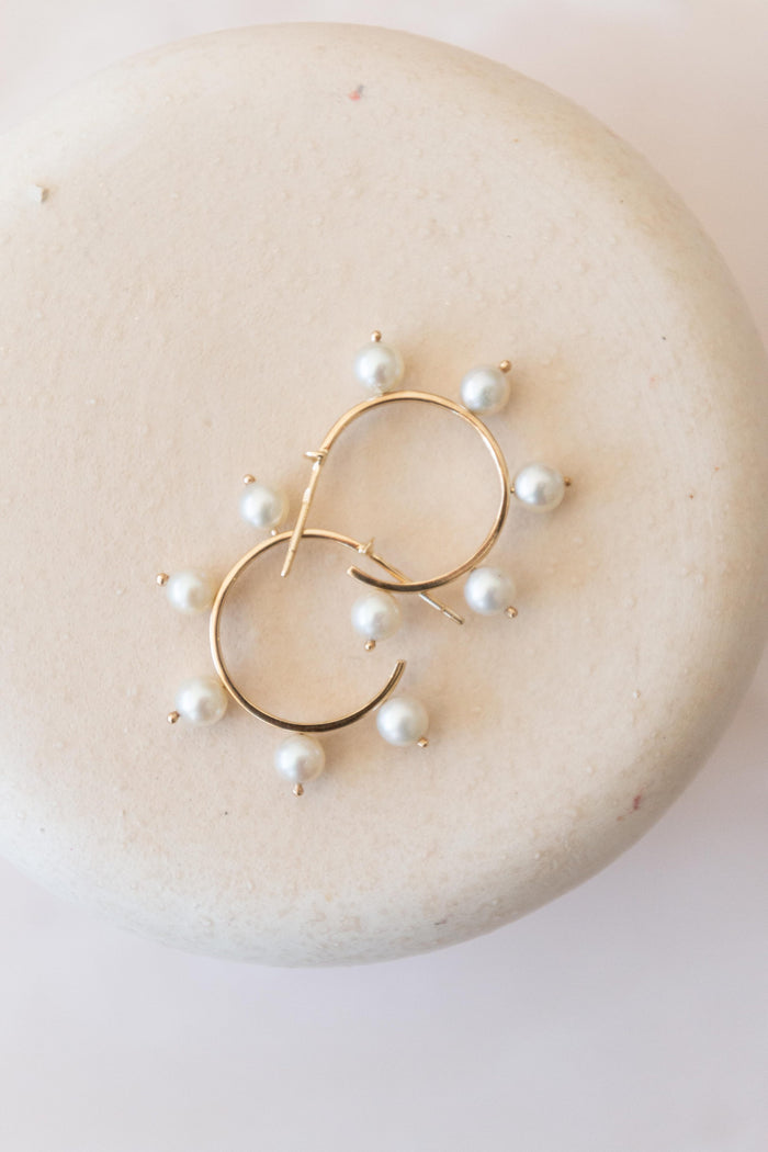 Florence Pearl Hoops