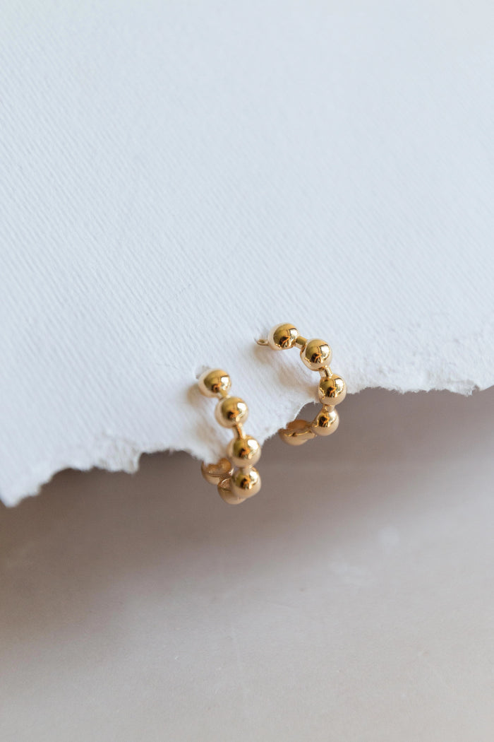 Gold Bubble Hoops