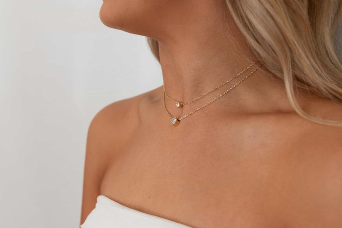 Floating Bezel Necklace