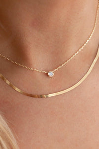 Floating Bezel Necklace