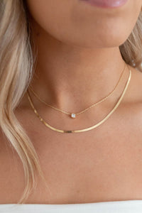 Floating Bezel Necklace