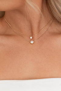 Floating Bezel Necklace