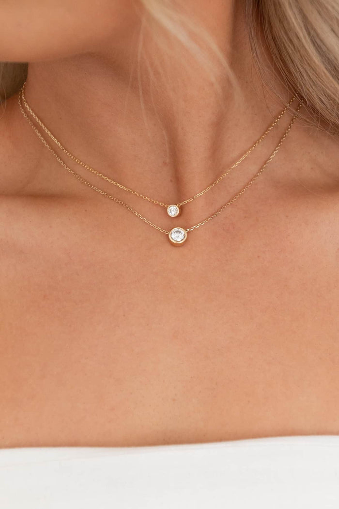 Floating Bezel Necklace