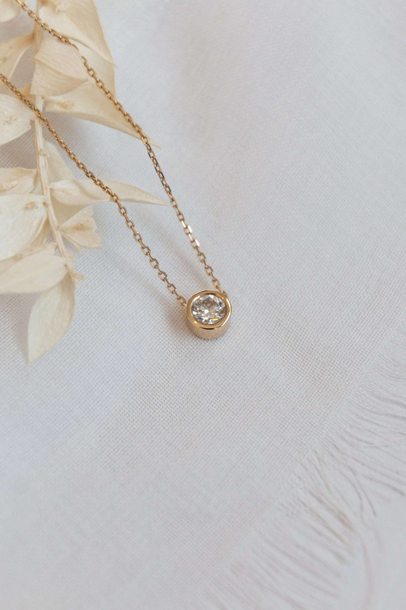 Floating Bezel Necklace