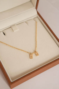 Tiny Bar Initial Necklace