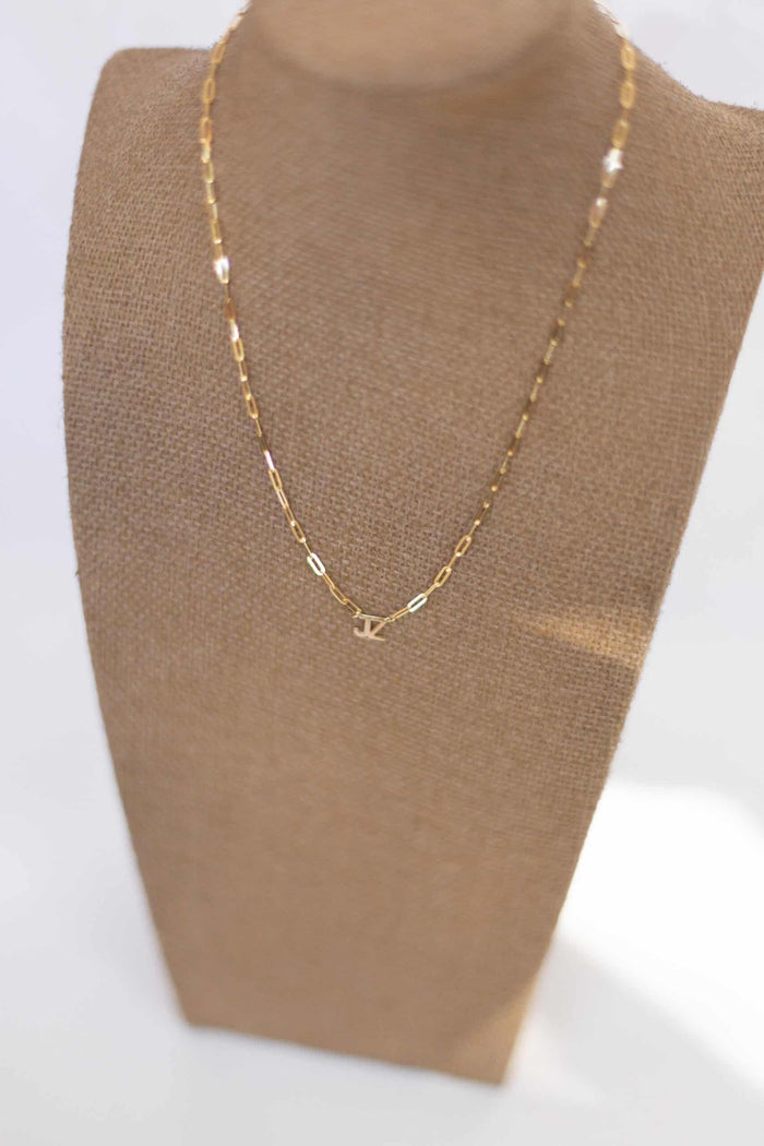 Initial Dainty Paperclip Chain